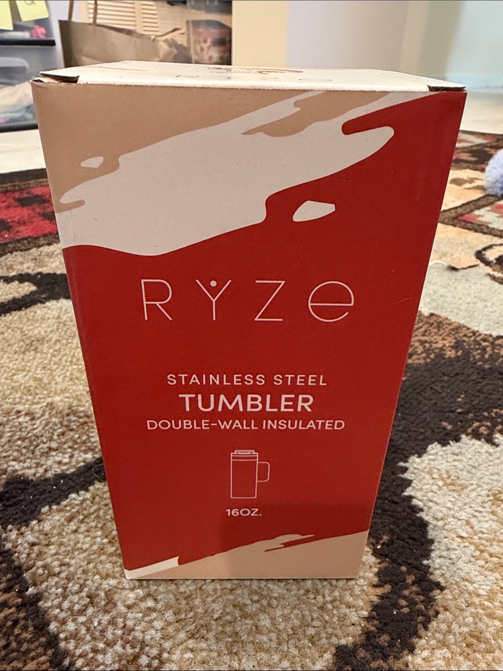 RYZE Superfoods 16oz Stainless Steel Double-Wall Insulated Tumbler